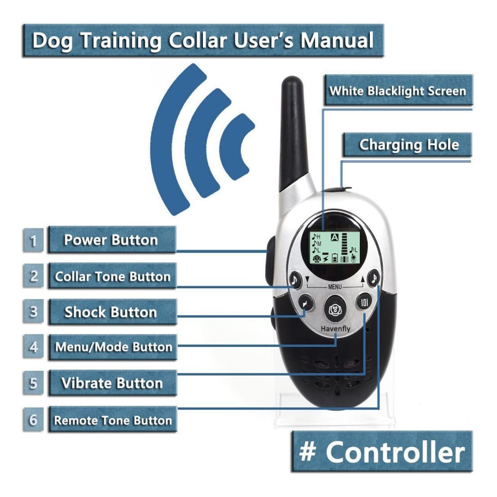 Rechargeable Waterproof Dog Training Collar with remote shock E-Collar