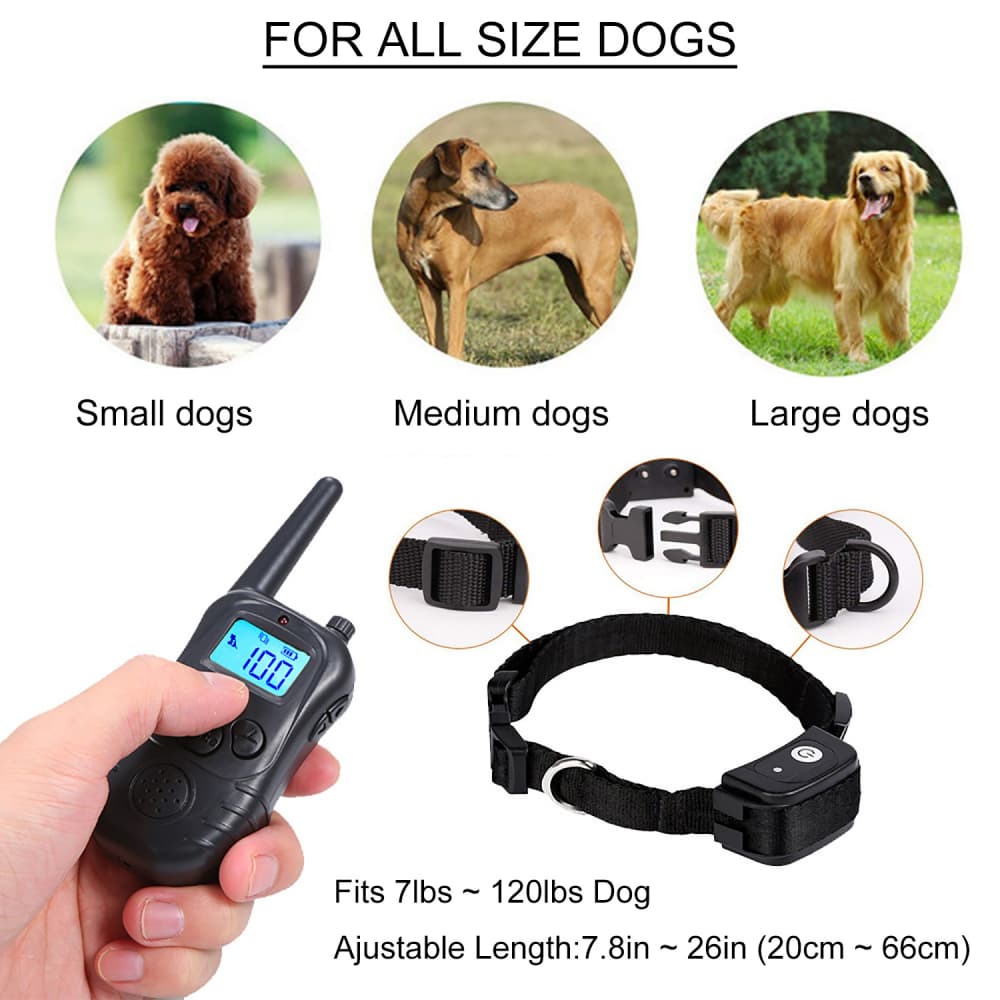 Dog Training Collar with Wireless Remote Rechargeable 300M