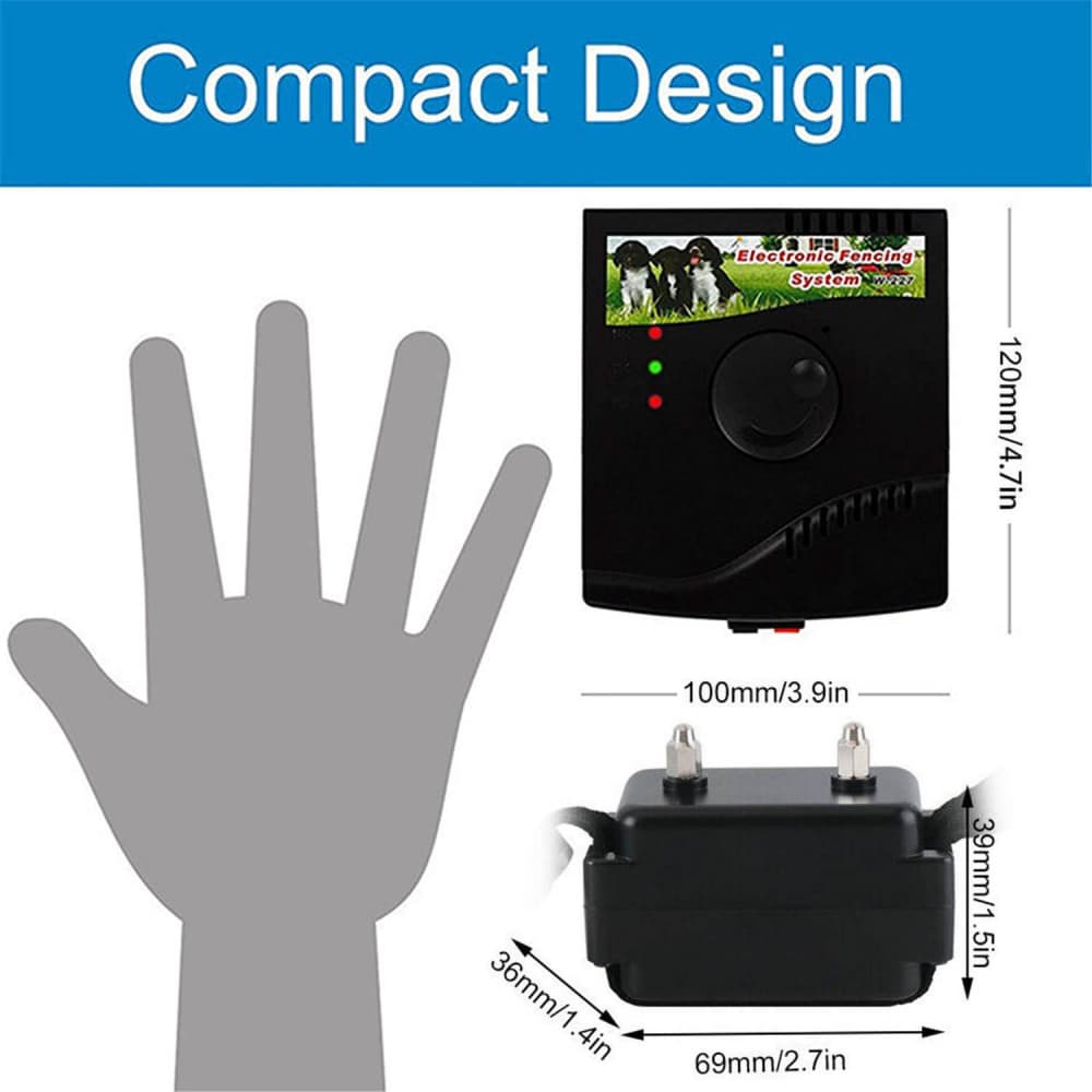 Rechargeable Electronic Dog Fence Wired Containment System with Waterproof Collar